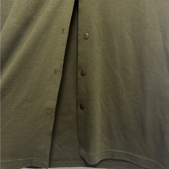 MK Knits Forest Green Sleeveless Button-Down Collared Tank - Picture 3 of 4